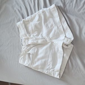 High waisted white shorts